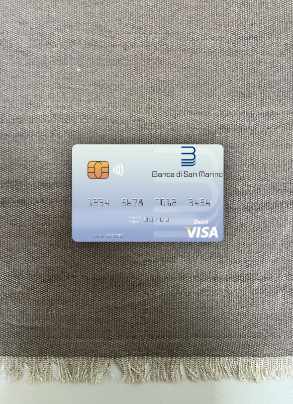 Download San Marino Banca di San Marino visa debit card photolook front Photoshop template